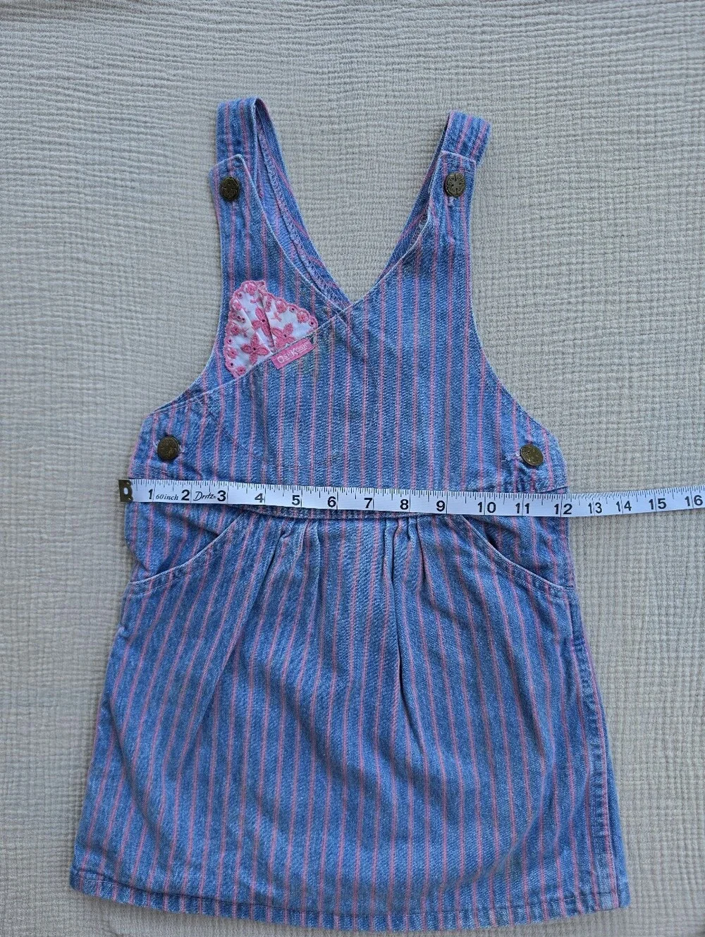 Vintage 80s/ 90s OshKosh B'Gosh Striped Dress Overalls